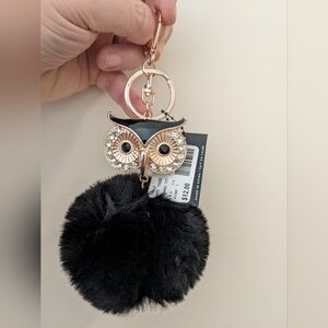 NWT Pom Pom Owl Key Chain